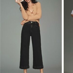Anthropologie Skipper high rise crop wide leg jeans